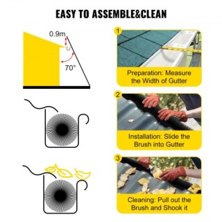 Βούρτσα Προστασίας Υδρορροής VEVOR 15FT, 4.33 Διάμετρος, Για Υδρορρ... Βούρτσα Προστασίας Υδρορροής VEVOR 15FT, 4.33 Διάμετρος, Για Υδρορρ...