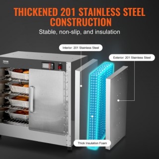 VEVOR  Θερμαντικό Κουτί Τροφίμων 4 Επιπέδων με Δοχείο Νερού  XXSPBW...