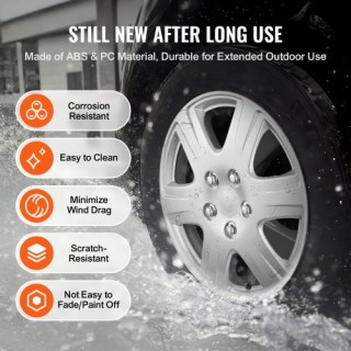 VEVOR  Καλύμματα Ζαντών 15 Σετ 4 Τεμαχίων Ανθεκτικά για Όλες τις Κα...