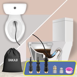 BAKAJI Σωλήνας Καθαρισμού Υψηλής Πίεσης 30 Μέτρων με Τσάντα για Πλυ...