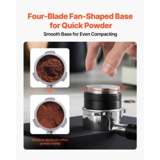 VEVOR Ρυθμιζόμενος Διανομέας Καφέ 53mm 2-σε-1 για Εσπρέσο στο Σπίτι...