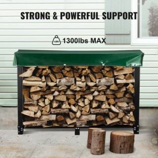 Ράφι Καυσόξυλων VEVOR 8ft με Κάλυμμα & Σετ Εργαλείων Τζακιού DCJJC... Ράφι Καυσόξυλων VEVOR 8ft με Κάλυμμα & Σετ Εργαλείων Τζακιού DCJJC...