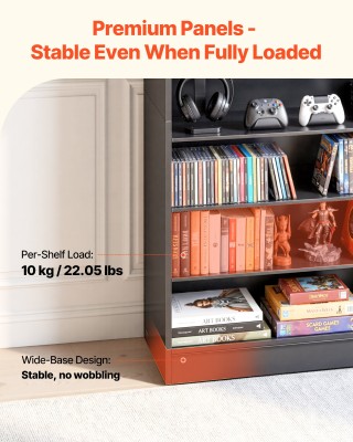 VEVOR Ερμάριο Αποθήκευσης Μέσων, 7 Επιπέδων Οργανωτής DVD, Πολυμέσω...