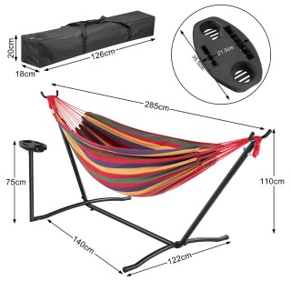 BAKAJI  Κρεμαστή Καρέκλα Κήπου Βραζιλιάνικη Πολύχρωμες Ρίγες 280 x ...