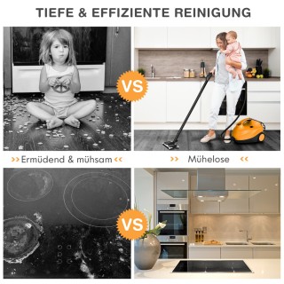 Costway Ισχυρός Ατμοκαθαριστής Δαπέδου 2000W με 18 Αξεσουάρ - Πορτο...