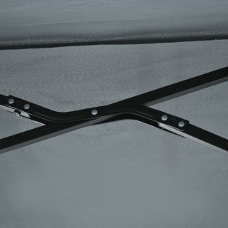 Outsunny Ημικυκλική Ομπρέλα με Μανιβέλα και Αντιηλιακή Σκεπή, 200x1...