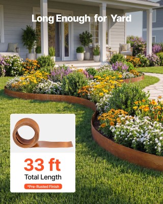 VEVOR Μεταλλική Κανόνας Τοπίου από Χάλυβα 1000 x 14 cm με Γάντια - ...