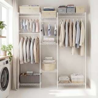 Costway Αναδιπλούμενος Οργανωτής Ρούχων με Σχήμα L και Οριζόντια Το... Costway Αναδιπλούμενος Οργανωτής Ρούχων με Σχήμα L και Οριζόντια Το...