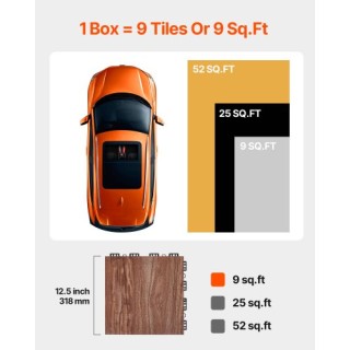 VEVOR Σετ Δαπέδου Γυμναστηρίου 52 Τεμ. Διασυνδεόμενα Πλακίδια Καουτ...