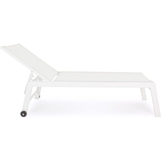 BAKAJI Λευκή Ανθεκτική στις UV Ξαπλώστρα Κήπου 200 x 102 x 65 cm με...