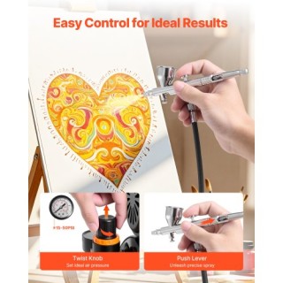 VEVOR Σετ Αερογράφου με Αεροσυμπιεστή 1/6 HP και Δεξαμενή JCBTZ2G1O... VEVOR Σετ Αερογράφου με Αεροσυμπιεστή 1/6 HP και Δεξαμενή JCBTZ2G1O...