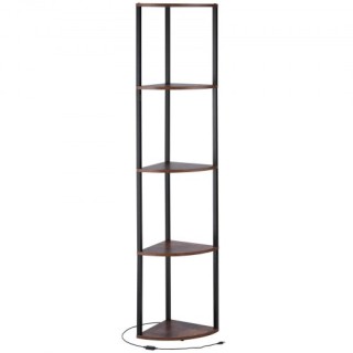 VEVOR Ράφι Γωνίας 5 Επιπέδων 29.5 x 29.5 x 162.6 cm με Φωτισμό LED ...