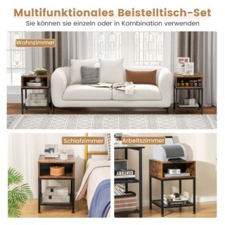 Βοηθητικό Μεταλλικό Τραπεζάκι 3 Επιπέδων 40 x 40 x 57,5 cm COSTWA... Βοηθητικό Μεταλλικό Τραπεζάκι 3 Επιπέδων 40 x 40 x 57,5 cm COSTWA...