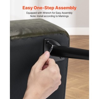 VEVOR Πράσινος Αποθηκευτικός Πάγκος με PU Δέρμα και Μεταλλικά Πόδια...