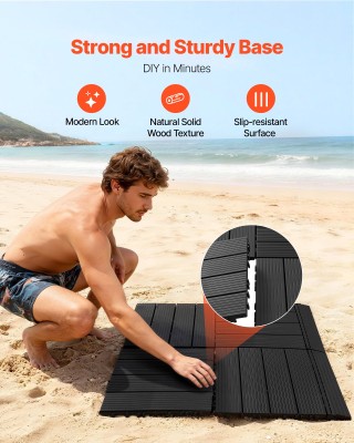 VEVOR Ηλιακό Ντους 35L, Ύψος Νεροχύτη 195cm, Με Δάπεδο & Βρυσάκι, Ρ...