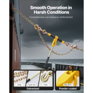 VEVOR Δεσμευτήρας Αλυσίδας με Καστάνια 5/16 ίντσες x 10 πόδια G80 γ... VEVOR Δεσμευτήρας Αλυσίδας με Καστάνια 5/16 ίντσες x 10 πόδια G80 γ...