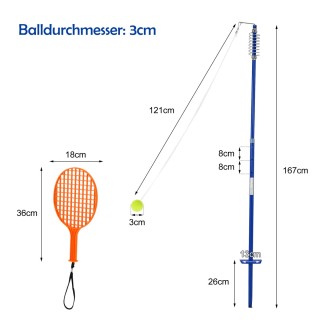 Costway Φορητό Σετ Tetherball 3 Επιπέδων Ρυθμιζόμενο με Μπάλα Twis... Costway Φορητό Σετ Tetherball 3 Επιπέδων Ρυθμιζόμενο με Μπάλα Twis...