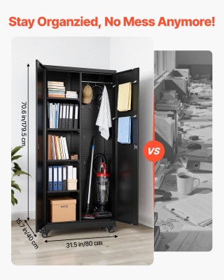 VEVOR Μεταλλική Ντουλάπα Αποθήκευσης με Ρυθμιζόμενες Ράφια & Κλειδα... VEVOR Μεταλλική Ντουλάπα Αποθήκευσης με Ρυθμιζόμενες Ράφια & Κλειδα...