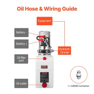 VEVOR Υδραυλική Μονάδα 7L για Ανατρεπόμενο Τρέιλερ - DC 12V 12VDZYS...