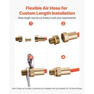 VEVOR Εύκαμπτος Πιεστικός Αεραγωγός 9.53 x 76200mm, Υβριδικός, Αντο... VEVOR Εύκαμπτος Πιεστικός Αεραγωγός 9.53 x 76200mm, Υβριδικός, Αντο...