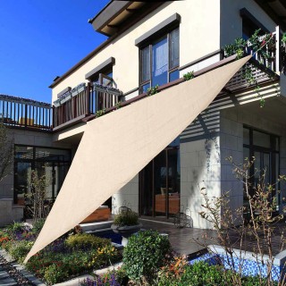 BAKAJI Τρίγωνη τέντα σκίασης κήπου 3x3μ, ύφασμα μπεζ. 02838066 BAKAJI Τρίγωνη τέντα σκίασης κήπου 3x3μ, ύφασμα μπεζ. 02838066