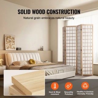 VEVOR Διαχωριστικό Δωματίου Ιαπωνικό με 4 Πάνελ (Φυσικό) RSPF4MBCSP...