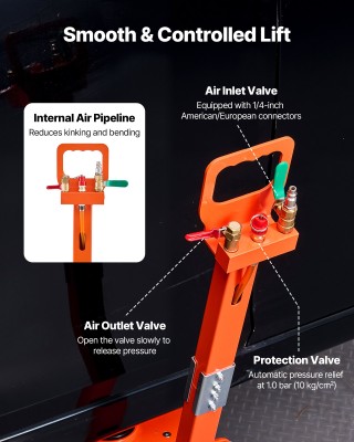 VEVOR 3 Τόνων Αερογρύλος Με Τριπλό Σάκο & Ρυθμιζόμενο Χειρολαβή, Μέ...