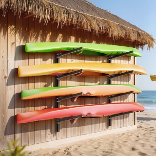 VEVOR Βαρέως Τύπου Ρυθμιζόμενη Επιτοίχια Βάση Αποθήκευσης για 4 Καγ...