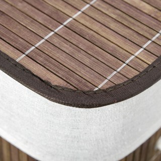 Καλάθι πλυντηρίου μπαμπού HOMCOM 100L με 2 θήκες, καπάκι και λαβές,...