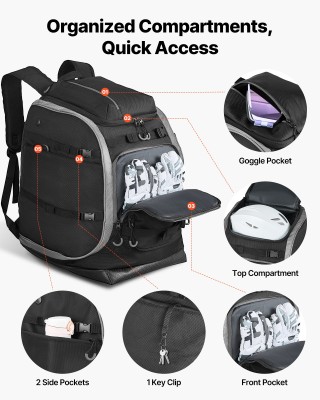 VEVOR Σακίδιο Σκι 70L με Μέγεθος Αποθήκευσης 18.1 x 15.0 x 20.5 in,... VEVOR Σακίδιο Σκι 70L με Μέγεθος Αποθήκευσης 18.1 x 15.0 x 20.5 in,...