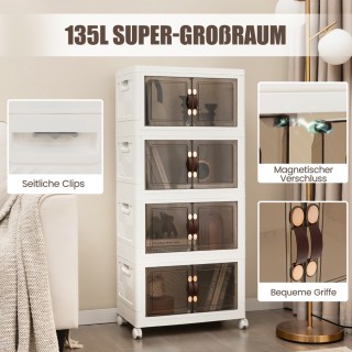 Costway Σετ 4 τεμαχίων Στοιβαζόμενα Κουτιά Αποθήκευσης με Καπάκι & ... Costway Σετ 4 τεμαχίων Στοιβαζόμενα Κουτιά Αποθήκευσης με Καπάκι & ...