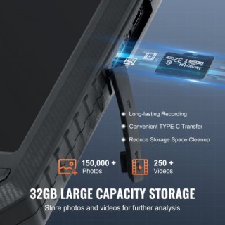 Κάμερα Ενδοσκοπίου VEVOR με Φώτα και Τριπλό Φακό 5 Οθόνη 5m Καλώδιο...