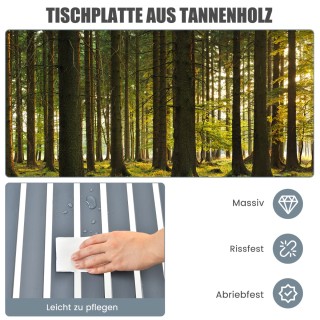 Costway  Πτυσσόμενο Τραπέζι Κάμπινγκ από Ξύλο Έλατου - Ιδανικό για ...