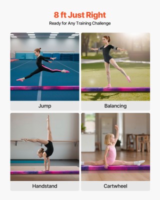 VEVOR Γυμναστική Δοκός Ισορροπίας 2.38m για Παιδιά - Αναδιπλούμενη ...