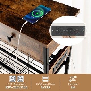 Costway  Πολυλειτουργικό Τραπέζι Εισόδου με Αποθηκευτικό Χώρο και Ε...