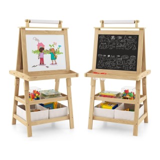 Costway Παιδικό Καβαλέτο 3-σε-1 με Μαγνητικό Πίνακα, Κιμωλία και Ρ... Costway Παιδικό Καβαλέτο 3-σε-1 με Μαγνητικό Πίνακα, Κιμωλία και Ρ...