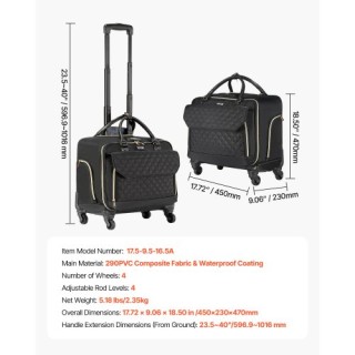 VEVOR Τσάντα Υπολογιστή με Ρόδες 17.3 Μαύρο Χρυσό LGSTDNB173INYPT18V0 VEVOR Τσάντα Υπολογιστή με Ρόδες 17.3 Μαύρο Χρυσό LGSTDNB173INYPT18V0