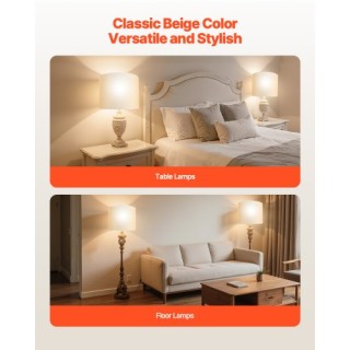 VEVOR Σετ 2 Καπέλων Λάμπας 16x16x12 εκ. με Harp (Λευκό) YZXDZ1612IN...