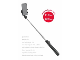 SWISSTEN Tηλεσκοπικό Τρίποδο Selfie Stick PRO Bluetooth  8595217478879