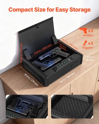 VEVOR Βαρέως Τύπου Χρηματοκιβώτιο Όπλων με Δακτυλικό Αποτύπωμα/Κωδι...