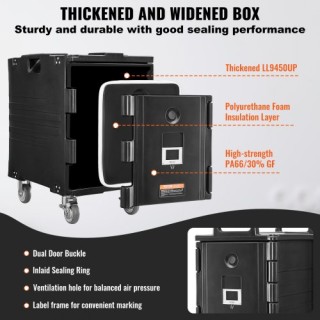 VEVOR  Μονωμένο Φορητό Δοχείο Φαγητού 90L για Catering SPBWXHSLLDPE...