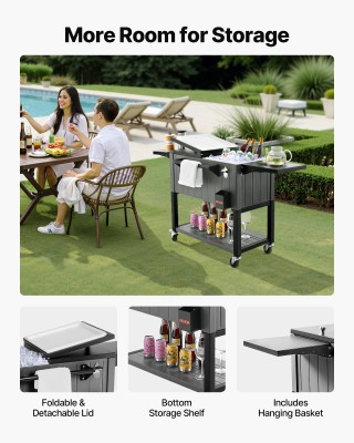 VEVOR Μεταφερόμενος Εξωτερικός Ψύκτης 80QT με Ρόδες - 56.3 x 19.7 x...