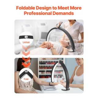 VEVOR Φωτιστικό Γραφείου 40W Ημισέληνος με Βάση Κινητού και Ρυθμιζό...