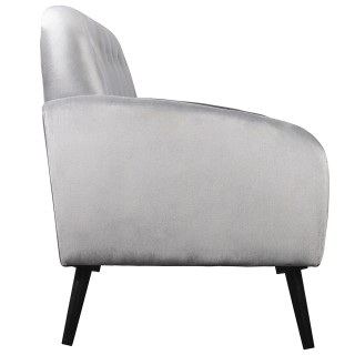 Galileo Διώδιος καναπές σε ανοιχτό γκρι χρώμα με βελούδινη υφή υφάσ...