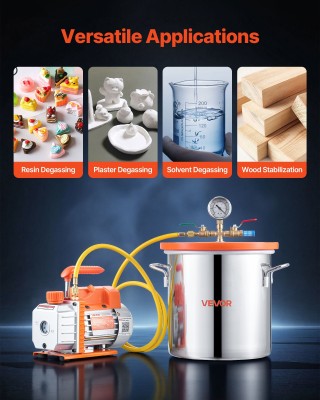 VEVOR Κιτ Κενού Ανοξείδωτου 11.36L με Αντλία 3.5 CFM ZKBYZKTTZDJ1C7...