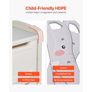 VEVOR Παιδική Αποθήκευση Παιχνιδιών 4 Επιπέδων με 10 Πλαστικά Κινητ...