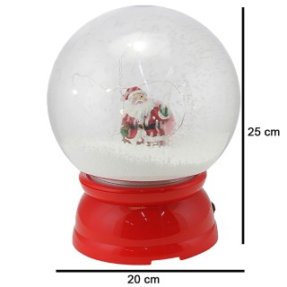 BAKAJI  Χριστουγεννιάτικη Μπάλα με Άγιο Βασίλη Led 20x25cm Φωτεινή ...