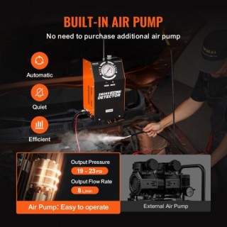 VEVOR Ανιχνευτής Διαρροών Καπνού Αυτοκινήτου με Ενσωματωμένη Αντλία...