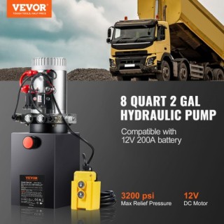 VEVOR Υδραυλική Αντλία 8Qt Διπλής Ενέργειας 12V  YXYYB12VZLDJK4FRMV0