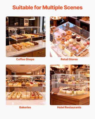 VEVOR Επαγγελματική Δίφυλλη Βιτρίνα Ζαχαροπλαστικής - Διαφανές Ακρυ... VEVOR Επαγγελματική Δίφυλλη Βιτρίνα Ζαχαροπλαστικής - Διαφανές Ακρυ...